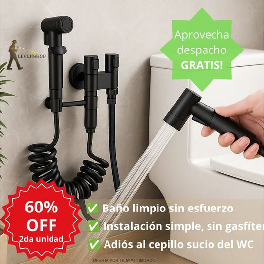 Ducha Bidet HydroClean Pro - Adiós al Cepillo Sucio del WC - Oferta 2da Unidad 60% OFF
