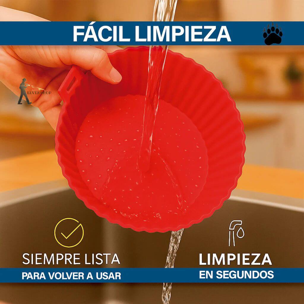 Pack 3 Bandejas Antiadherentes de Silicona para Freidora de Aire
