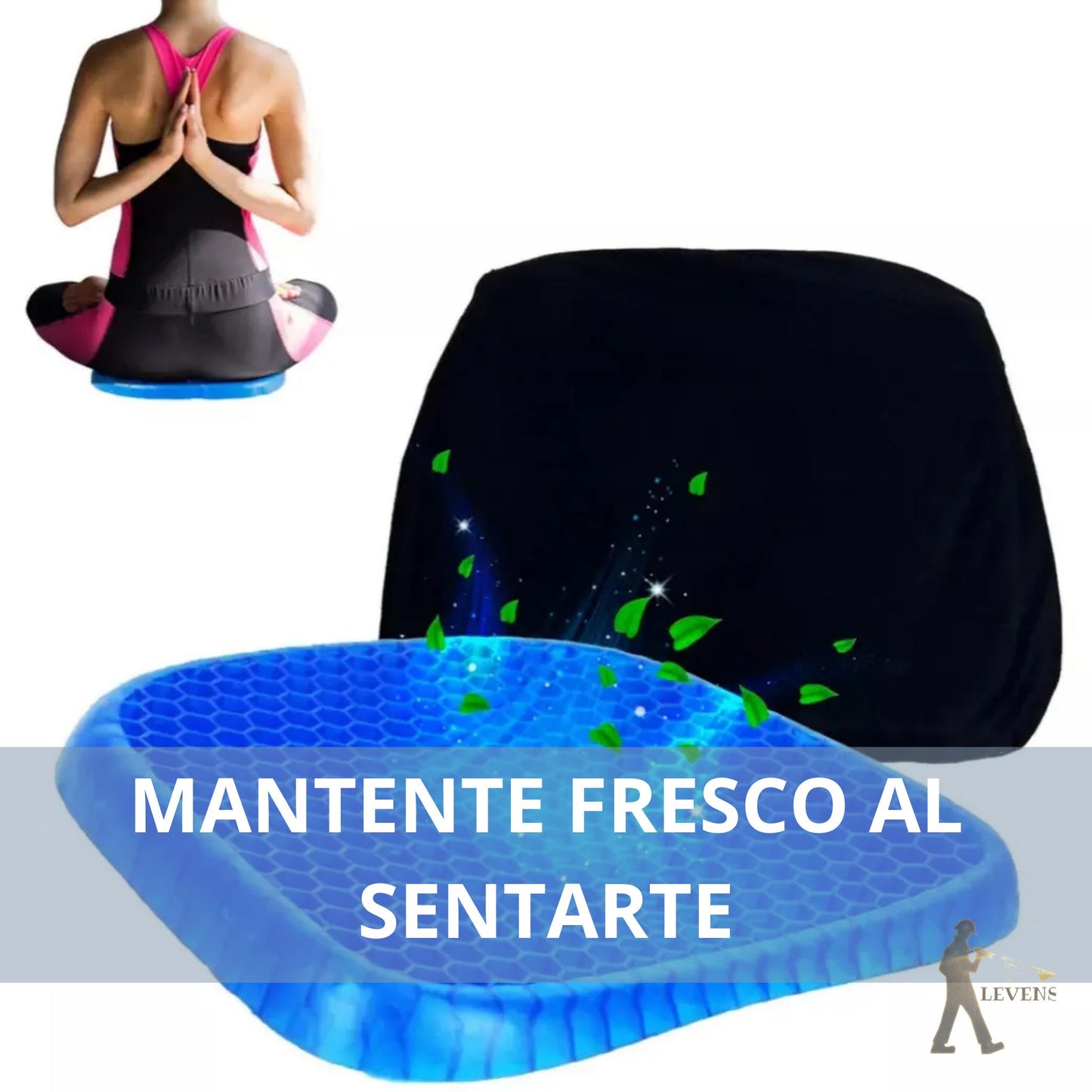 COJIN DE GEL ULTRACÓMODO + FUNDA DE REGALO 🎁
