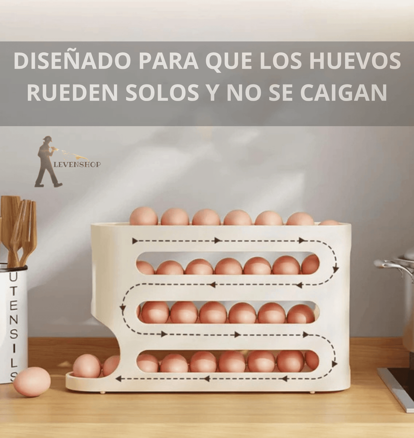 Dispensador de Huevos — El Orden que Evita Roturas