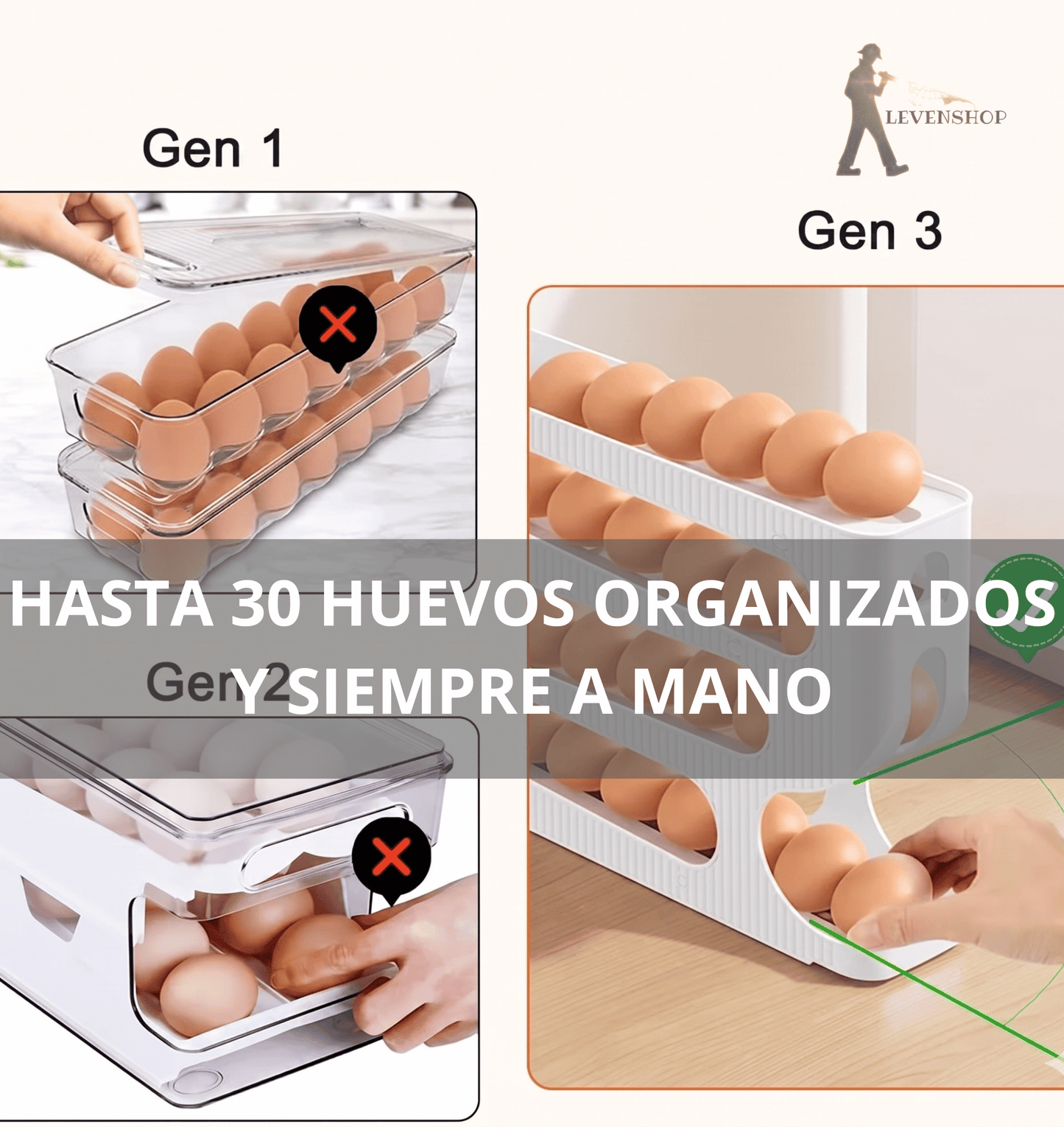 Dispensador de Huevos — El Orden que Evita Roturas