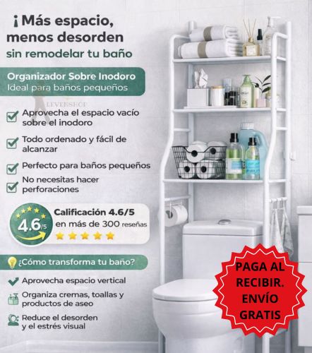 Organizador de baño 3 niveles - Más espacio hoy