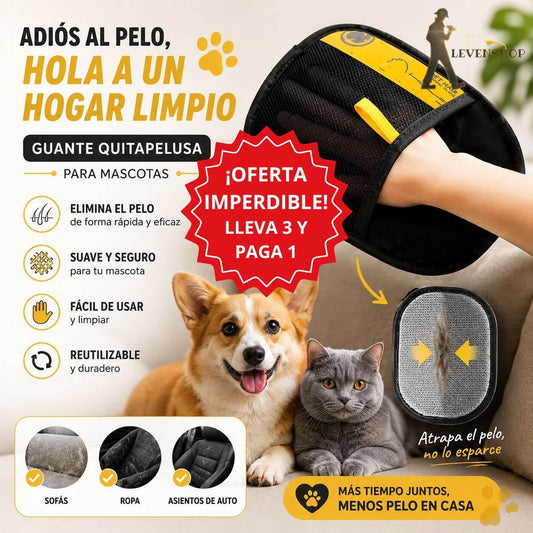 PACK 3X1 QuitaPelos Total - El guante que realmente elimina los pelos fácil